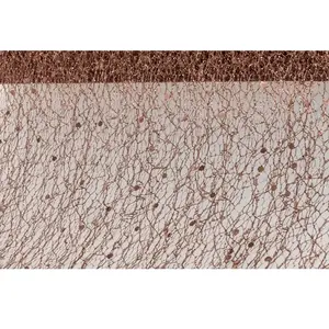 RueDeLaFete Ruban de table Glitter 10cm, Chocolat pas cher