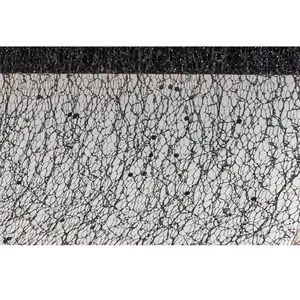 RueDeLaFete Ruban de table Glitter 10cm, Noir pas cher