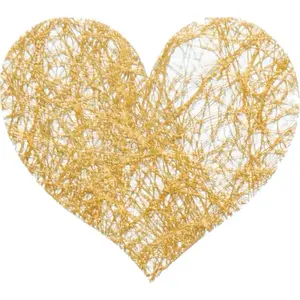 sachet 100 coeurs romance - or métal - 0214-81 Chaks pas cher
