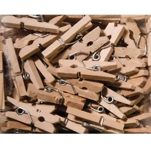 CHAKS 50 MINI PINCES A LINGE 2.5CM NATURE pas cher