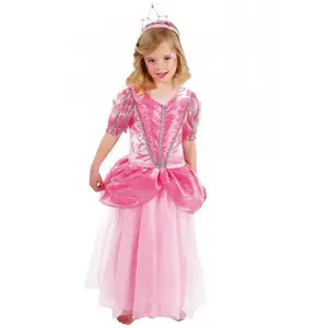 RueDeLaFete Déguisement Princesse Rose - Enfant 9/10 ans - Robe longue et diadème pas cher
