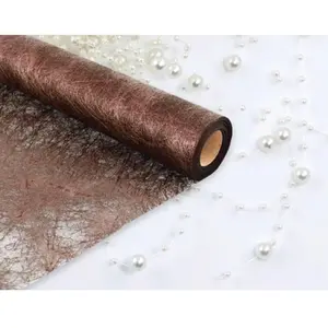 RueDeLaFete Rouleau déco Brillance 60cm x 10m, Chocolat pas cher