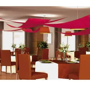 RueDeLaFete Set 3 tentures de plafond Voile triangle, BORDEAUX pas cher