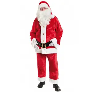 RueDeLaFete Costume Père Noël peluche - Homme