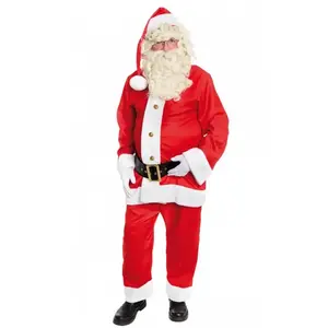 CHAKS Costume Père Noël Américain Gabardine - Rouge - Taille Unique
