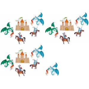RueDeLaFete Sachet de 16 confettis de table Chevaliers pas cher