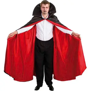 RueDeLaFete Cape Vampire Super Luxe, Rouge et Noire pas cher