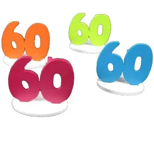 RueDeLaFete Set de 4 Marque-places Anniversaire 60 ans pas cher