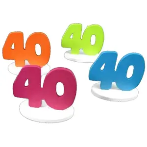 RueDeLaFete Set de 4 Marque-places Anniversaire 40 ans pas cher