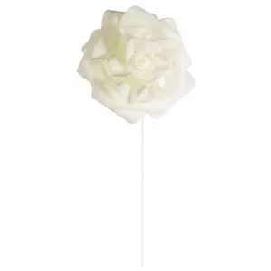 Non communiqué 4 roses ivoires sur tige 8 cm - 0310-01 Chaks pas cher