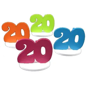 RueDeLaFete Set de 4 Marque-places Anniversaire 20 ans pas cher