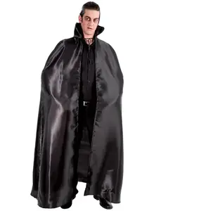 Comparateur de prix : Cape de vampire - Chaks H4068 - Satin noir avec col noir - Adulte Mixte