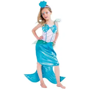 RueDeLaFete Déguisement Sirène LUXE bleue 7-9 ans pas cher