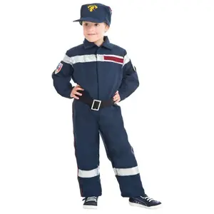 Comparateur de prix : Costume Pompier Français Enfant - Bleu - 116 cm