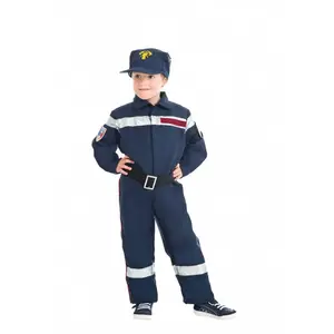 Comparateur de prix : Costume Pompier Français Enfant - Bleu - 128 cm