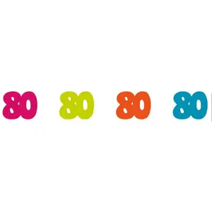 RueDeLaFete Sachet de 100 confettis de table anniversaire 80 ans pas cher