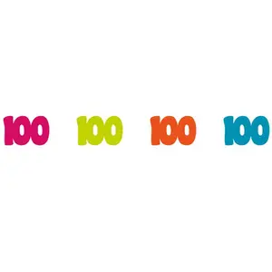 RueDeLaFete Sachet de 100 confettis de table anniversaire 100 ans pas cher