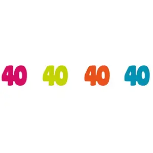 RueDeLaFete Sachet de 100 confettis de table anniversaire 40 ans pas cher
