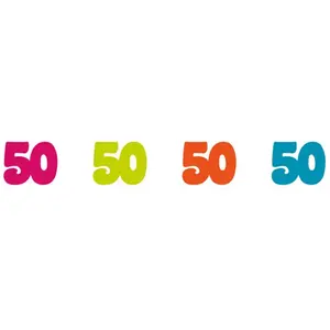 RueDeLaFete Sachet de 100 confettis de table anniversaire 50 ans colorés pas cher