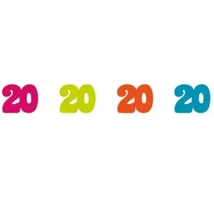 RueDeLaFete Sachet de 100 confettis de table anniversaire 20 ans pas cher