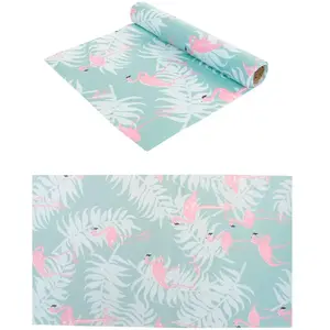 RueDeLaFete chemin de table tissu flamant 28cmx5m pas cher