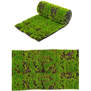 JOUR DE FETE Chemin de Table - Mousse synthétique Verte - 1 m pas cher