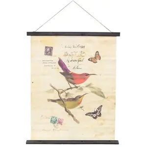 RueDeLaFete Kakemono Colibri à suspendre 58 x 72,5 cm pas cher
