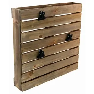 RueDeLaFete Petite déco Palette Cadre en bois avec pinces 29,5 x 29,5 cm pas cher