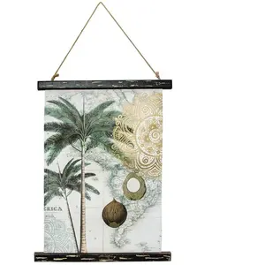 Chaks 10382, Kakemono Palmier à suspendre 30 x 40,5 cm pas cher