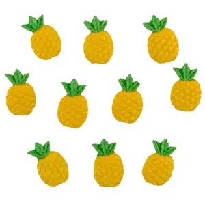 RueDeLaFete Sachet de 10 Confettis Ananas adhésifs en résine 2,9cm pas cher