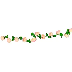 GUIRLANDE ROSES ROSE 220CM
