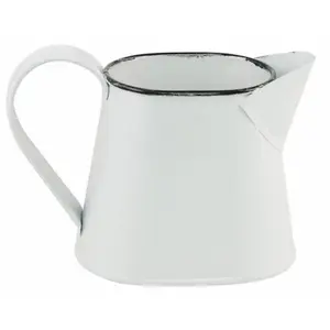 Chaks 10417, Petite Cruche en métal BLANC avec anse 7,5 cm pas cher