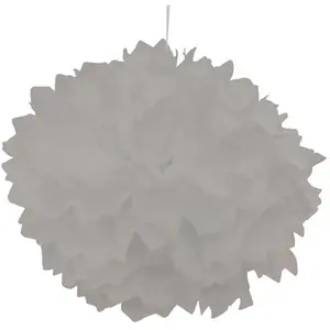 RueDeLaFete Set de 2 Pompons boules Papier De Soie 40cm, Gris pas cher