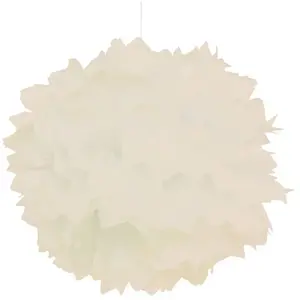 RueDeLaFete Set de 2 Pompons boules Papier De Soie 40cm, ivoire pas cher