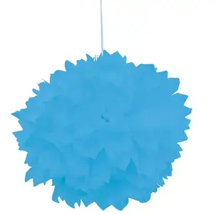 RueDeLaFete Set de 2 Pompons boules Papier De Soie 30cm, Turquoise pas cher