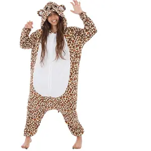 RueDeLaFete Combinaison Kigurumi Léopard - Multicolores - 164 cm