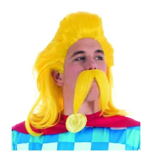 Comparateur de prix : Chaks Set Perruque Et Moustache Assurancetourix© - Jaune
