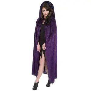 Chaks H4148, Cape capuche Velours luxe 182cm, Viol