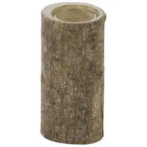 RueDeLaFete bougeoir tronc verre 14 cm - chaks 90439 pas cher