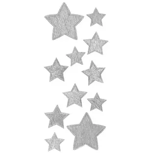 Sachet de 11 adhésifs ETOILES brillants, Argent