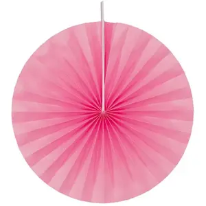RueDeLaFete Lot de 4 éventails papier 20cm, Fuchsia pas cher