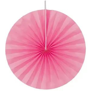 RueDeLaFete Lot de 4 grands éventails papier 40cm, Fuchsia pas cher