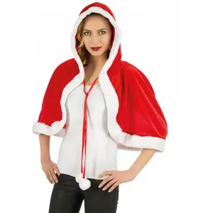 Comparateur de prix : CHAKS Cape - Miss Mère Noël - Rouge - Enfant - Fille - Avec Capuche
