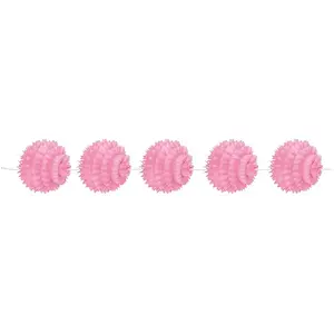 RueDeLaFete Guirlande 5 boules alvéolées Rose pastel pas cher