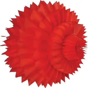 RueDeLaFete Boule alvéolée luxe 25 cm, Rouge pas cher