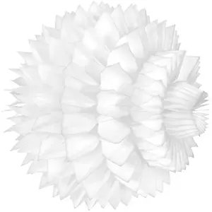 RueDeLaFete Lot de deux boules alvéolées luxe 15 cm, blanche pas cher