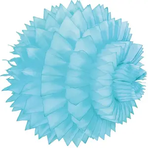 RueDeLaFete Lot de deux boules alvéolées luxe 15 cm, Bleu ciel pas cher