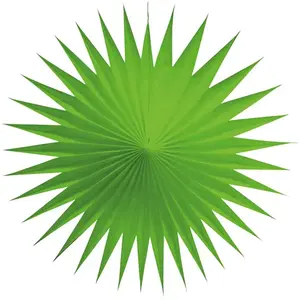 RueDeLaFete Lot de 3 petits éventails alvéolés luxe 17 cm, Vert pas cher