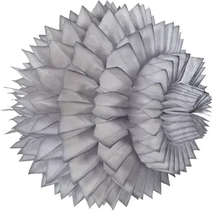 RueDeLaFete Lot de deux boules alvéolées luxe 15 cm, Gris pas cher