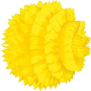 RueDeLaFete Lot de deux boules alvéolées luxe 15 cm, Jaune pas cher